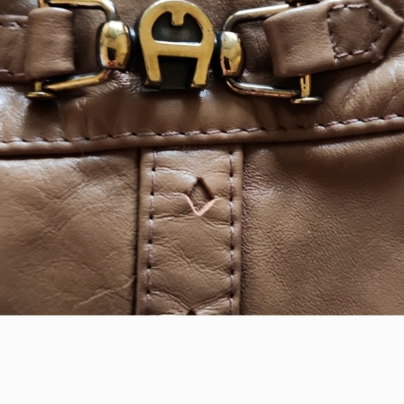 Etienne Aigner Brown Leather Jacket Sz 6 - Picture 7 of 7